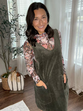 Load image into Gallery viewer, Casual Corduroy Overall Dress