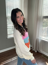 Load image into Gallery viewer, Colorful Color Block Sweatshirt - Spicy Chic Boutique