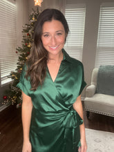 Load image into Gallery viewer, Holiday Satin Dress - Spicy Chic Boutique