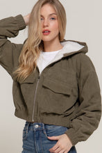 Load image into Gallery viewer, Corduroy Zip Up Hoodie - Spicy Chic Boutique