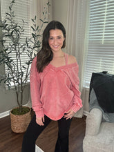 Load image into Gallery viewer, Deep V Oversized Pullover & Bra Set - Spicy Chic Boutique