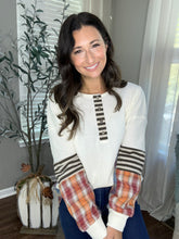 Load image into Gallery viewer, Waffle Patchwork Pullover