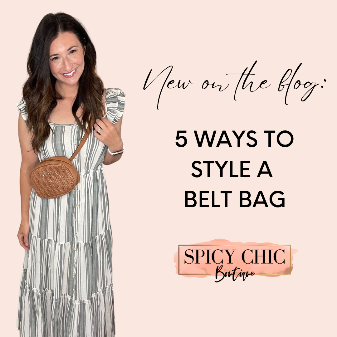 Two different ways to wear a belt bag