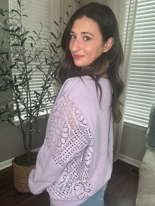 Lovely Lilac Sweatshirt - Spicy Chic Boutique