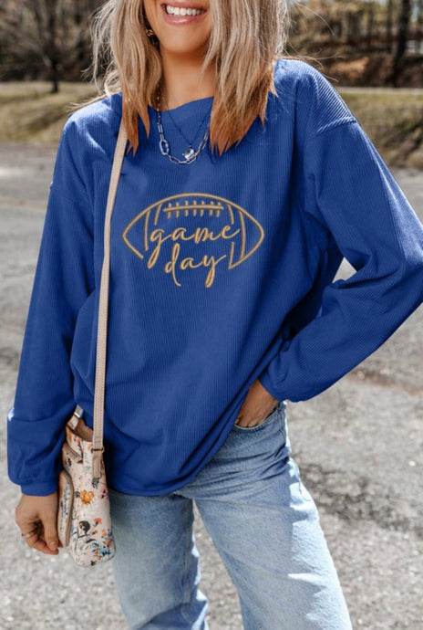 PREORDER: Game Day Corduroy pullover (color options) - Spicy Chic Boutique
