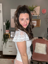 Load image into Gallery viewer, Whimsical White Lace Top - Spicy Chic Boutique