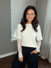 Load image into Gallery viewer, Lace Sleeve Top