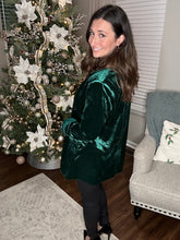Load image into Gallery viewer, Green Velvet Blazer - Spicy Chic Boutique