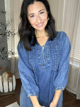 Load image into Gallery viewer, Feast Your Eyes On It Denim Dress