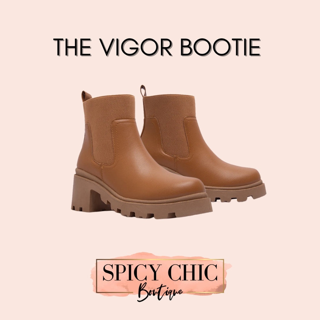 The Camel Vigor Bootie - Spicy Chic Boutique