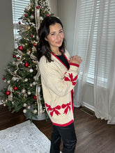 Load image into Gallery viewer, Jingle Bows Cozy Cardigan
