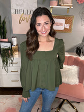 Load image into Gallery viewer, Go With the Flow Olive Top - Spicy Chic Boutique
