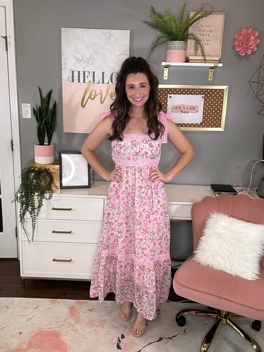 Pretty in Pink Floral Dress - Spicy Chic Boutique