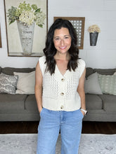 Load image into Gallery viewer, Coastal Cream Crochet Top - Spicy Chic Boutique