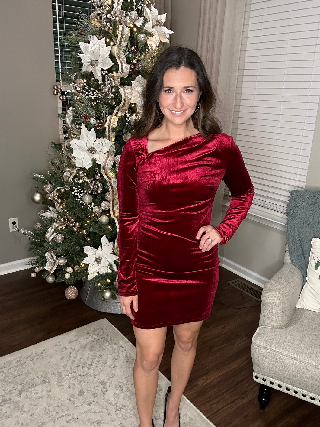 Wine and Dine Me Velvet Dress - Spicy Chic Boutique