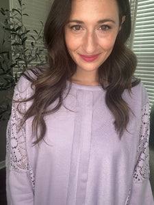 Lovely Lilac Sweatshirt - Spicy Chic Boutique