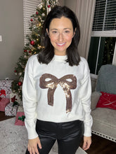 Load image into Gallery viewer, Sequin Bow Sweater