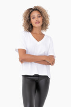 Load image into Gallery viewer, White V-Neck Tee