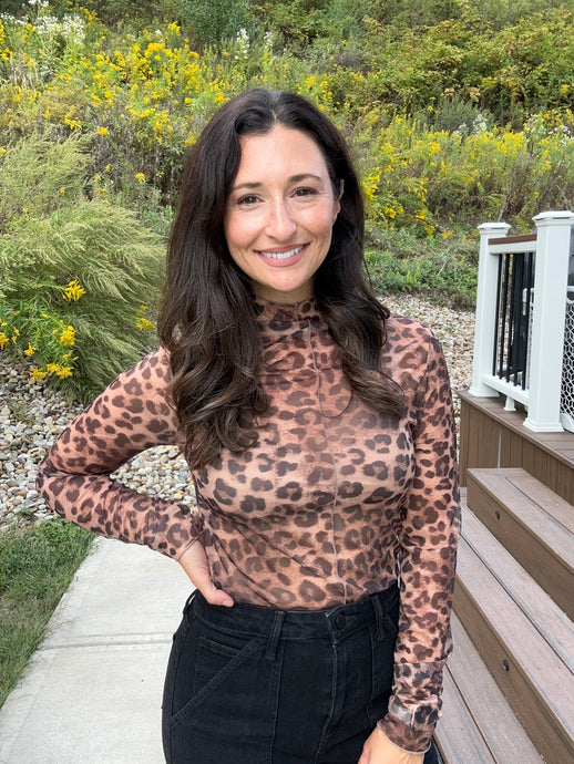 Leopard Chic Sheer Blouse