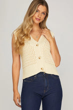 Load image into Gallery viewer, Coastal Cream Crochet Top - Spicy Chic Boutique