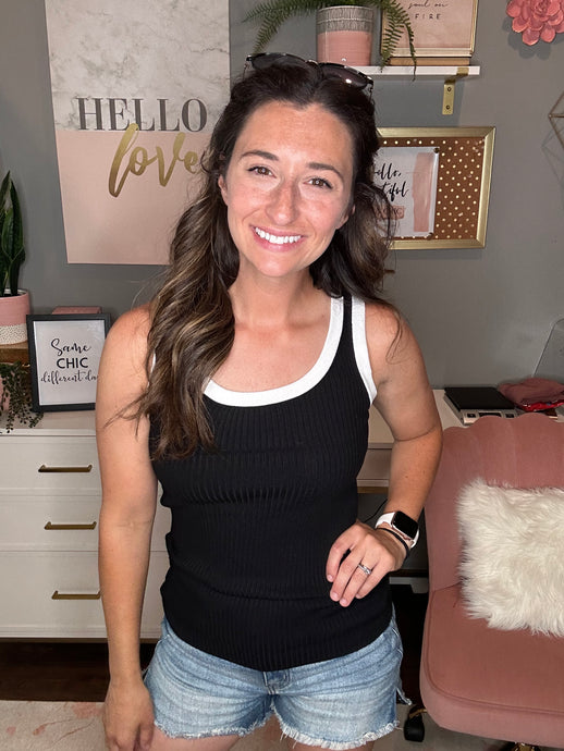 Contrast Trim Summer Tanks (color options) - Spicy Chic Boutique