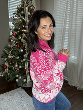 Load image into Gallery viewer, Pink Snowflake Sweater