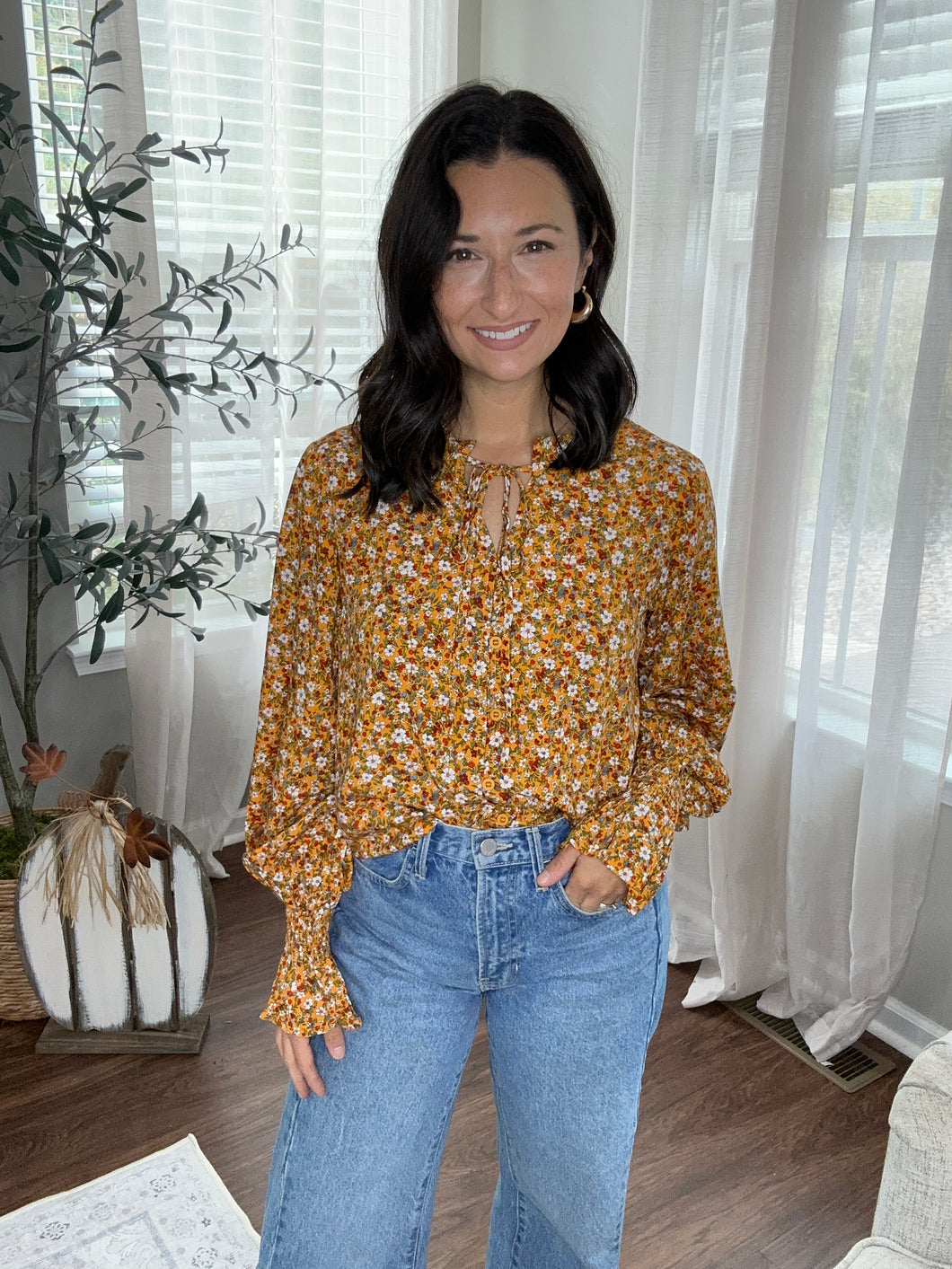 Boho Chic Floral Blouse