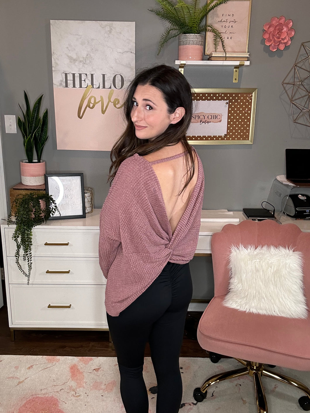 Twist Back Top - Spicy Chic Boutique