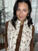 Load image into Gallery viewer, Brown Floral Quilted Vest