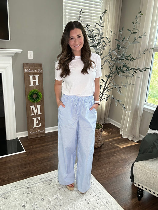 Wide Leg Pin-Striped Pants - Spicy Chic Boutique