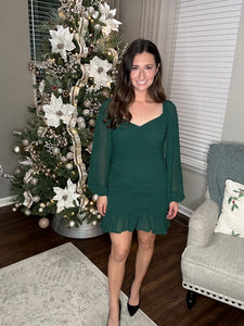Lavishly Made Deep Green Dress - Spicy Chic Boutique