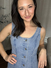 Load image into Gallery viewer, Front Button Denim Dress - Spicy Chic Boutique