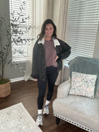 Fiona Sherpa Collar Denim Jacket - Spicy Chic Boutique
