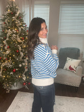 Load image into Gallery viewer, Striped Quarter Zip Sweater - Spicy Chic Boutique