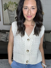 Load image into Gallery viewer, Coastal Cream Crochet Top - Spicy Chic Boutique