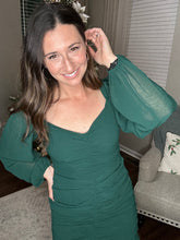 Load image into Gallery viewer, Lavishly Made Deep Green Dress - Spicy Chic Boutique