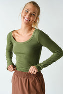 Basic Scoop Neck Slim Fit Tops (color options) - Spicy Chic Boutique