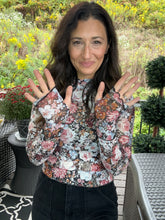 Load image into Gallery viewer, Moody Floral Mesh Top