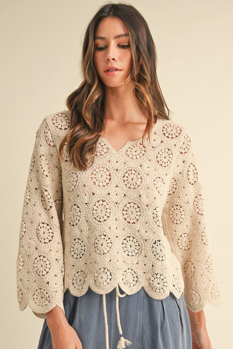Doyle Crochet Sweater Top