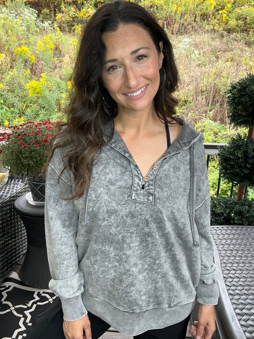 Sleek Mineral Wash Pullover