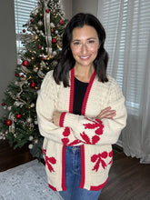 Load image into Gallery viewer, Jingle Bows Cozy Cardigan