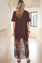 Load image into Gallery viewer, Lace Trim T-Shirt Dress - Spicy Chic Boutique
