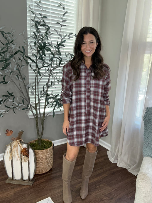 Autumn Trails Shirt Dress
