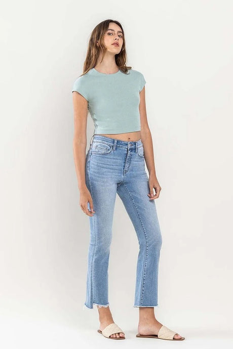 The Nelly High Rise Cropped Flare Jeans - Spicy Chic Boutique