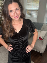 Load image into Gallery viewer, Black Velvet Dress - Spicy Chic Boutique