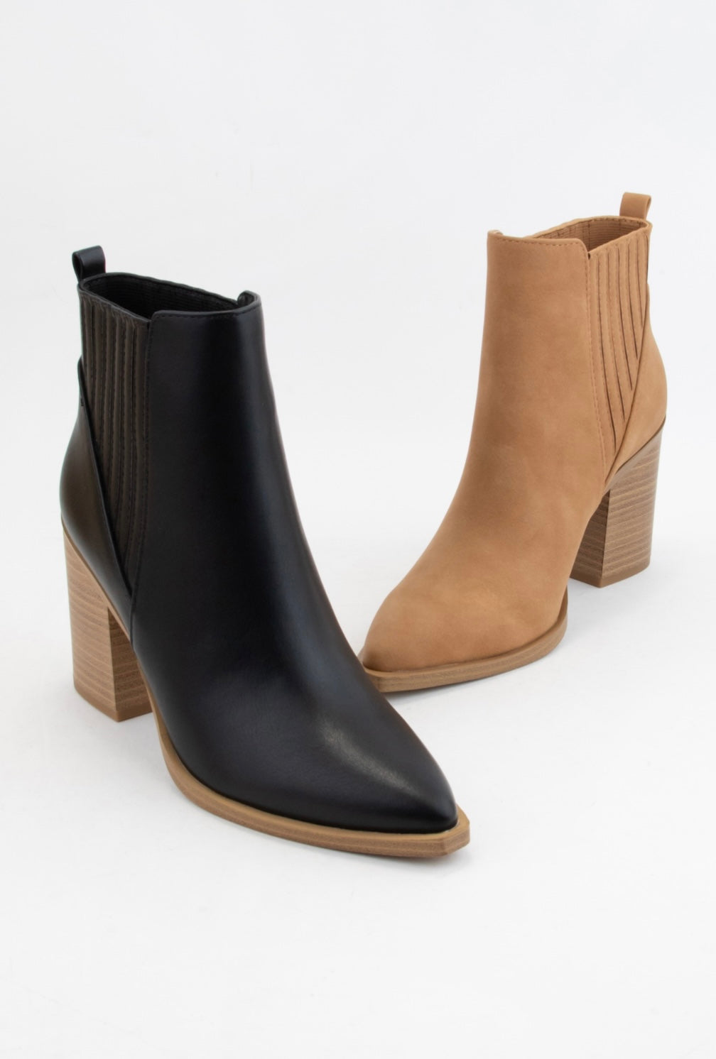 Pleated Ankle Booties (color options) - Spicy Chic Boutique
