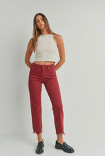 Load image into Gallery viewer, Burgundy Straight Leg Jean - Spicy Chic Boutique