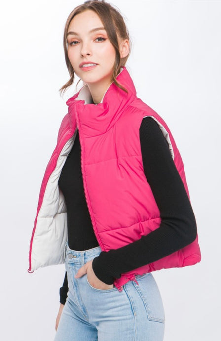 Reversible Puffer Vest (color options) - Spicy Chic Boutique