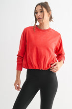 Load image into Gallery viewer, Cherry Red Bubble Hem Pullover - Spicy Chic Boutique