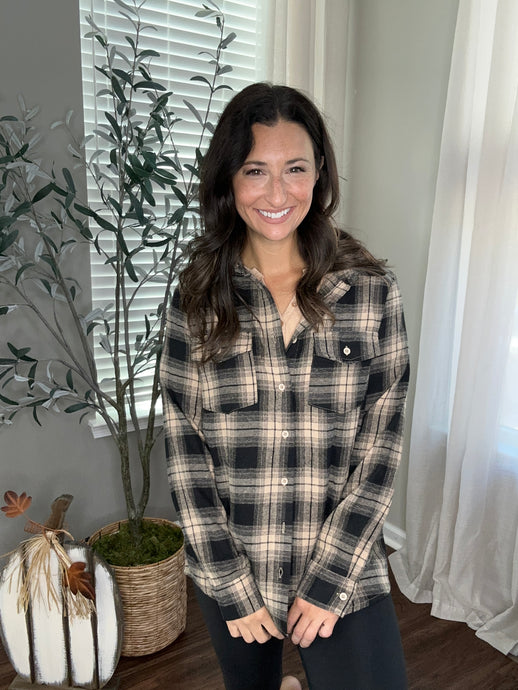 Retro Plaid Button-Up